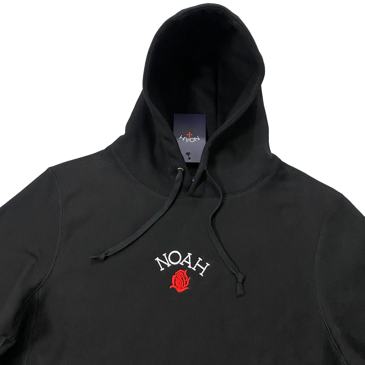 NOAH MARS Men Loose Thread Splice Hoodie Tiny Rose Embroidery American Style