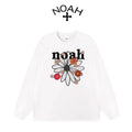 NOAH Autumn Co-branded Daisy Letter Crew Neck Cotton Long Sleeve Tee Unisex
