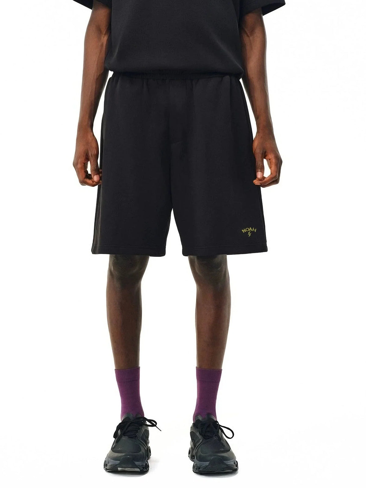NOAH MARS Lightning Embroidery Small Label Men's Sport-Style Five-Piece Pants