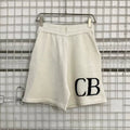 Cole Buxton Off-White Side Italic CB Logo Shorts