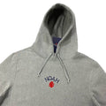 NOAH MARS Men Loose Thread Splice Hoodie Tiny Rose Embroidery American Style