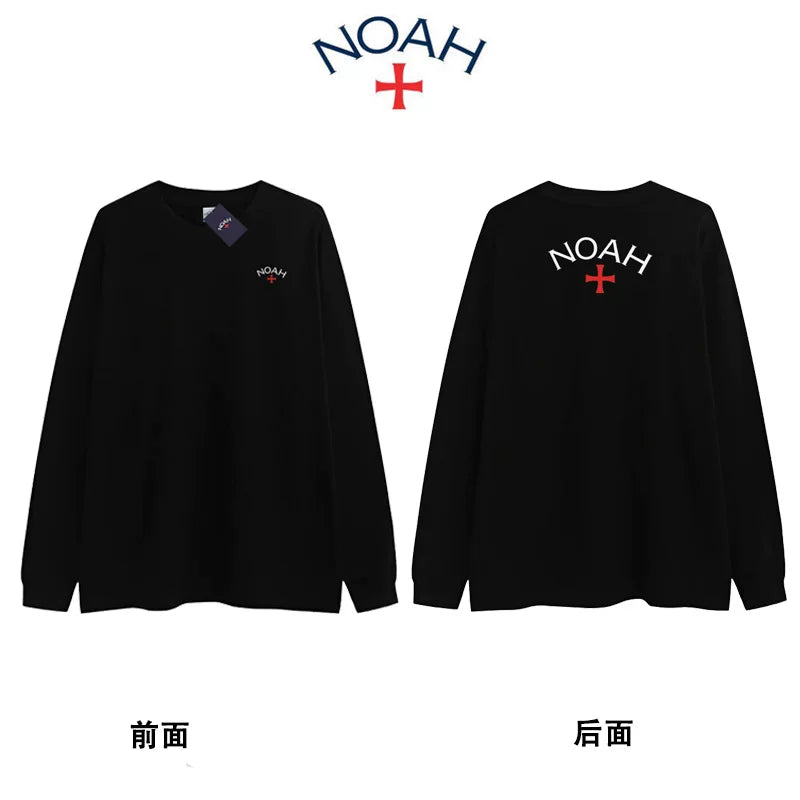 NOAH BWCJ Cross Print Heavy Cotton Unisex Long Sleeve Tee