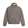 NOAH MARS Old Money Stand Collar Mountain Graphic Velvet Lined Cotton Coat