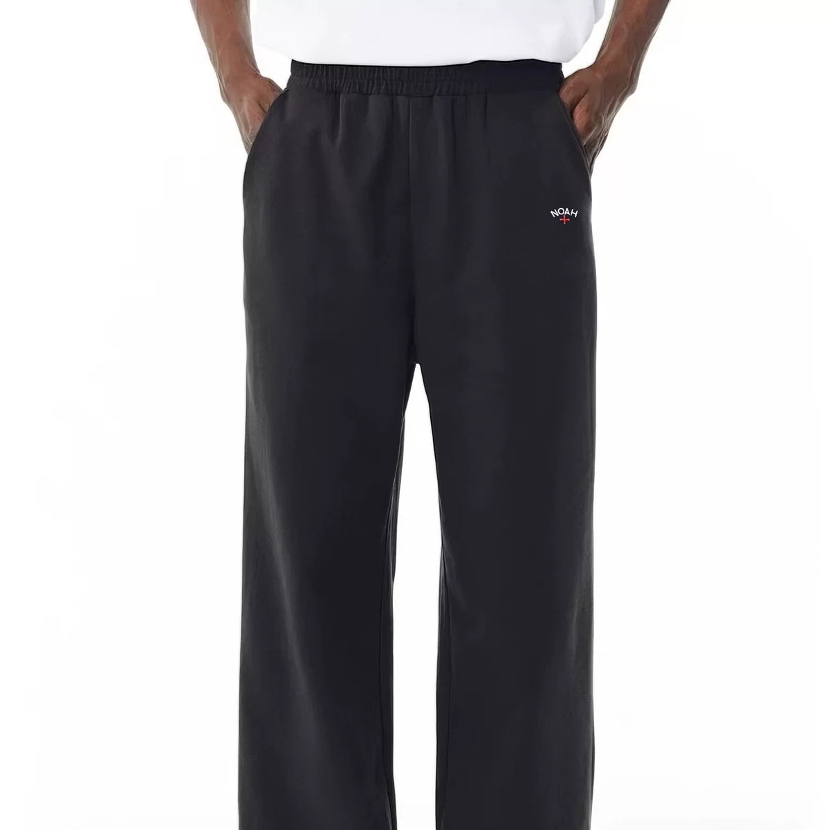 NOAH MARS Logo Embroidered Cross-Shape Micro Flared Pants
