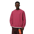 NOAH MARS Men Velvet Crew Sweatshirt Left Chest Cross Embroidery Autumn Winter