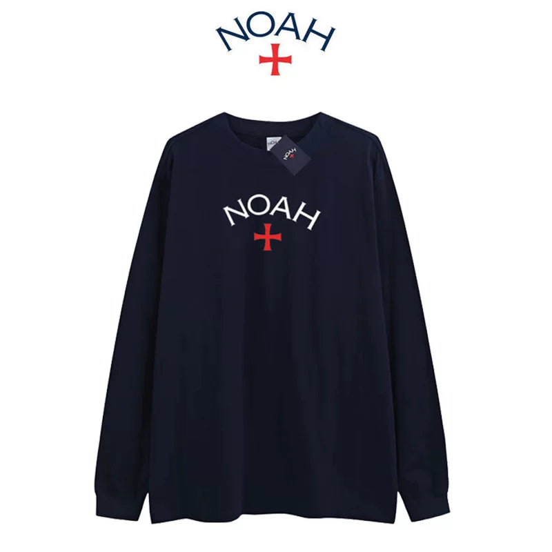 NOAH BWCJ Tuna Print Pure Cotton Unisex Long Sleeve Tee Autumn